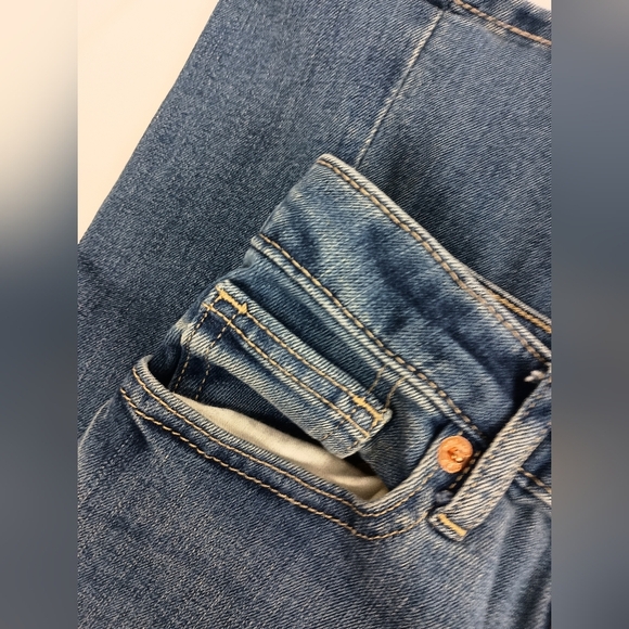 Classic GAP Flare,Wide Leg Designer Dark Blue Denim Jeans (#196) - Picture 5 of 8